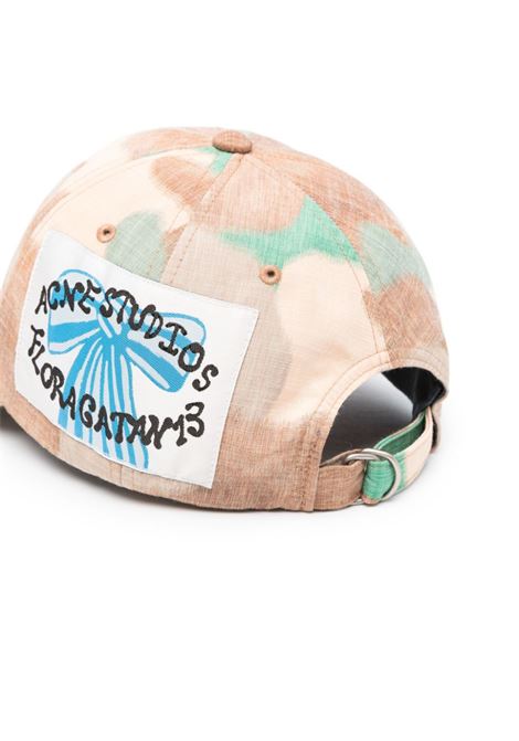 Cappello con stampa camouflage in verde e arancione - unisex ACNE STUDIOS | C40335AH8